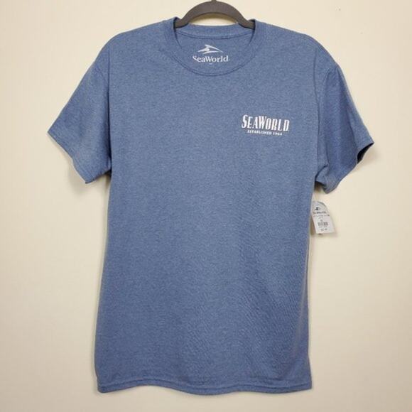 SeaWorld Unisex Graphic T Shirt Blue Size M Short Sleeve Cotton Blend NEW - Picture 7 of 7